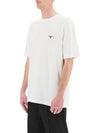 Embroidered Logo Round Neck Short Sleeve T-shirt White - BARBOUR - BALAAN 3