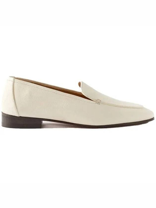 Adam Stack Hill Smooth Leather Loafer Ivory F1017 BFG15 IVR - THE ROW - BALAAN 1