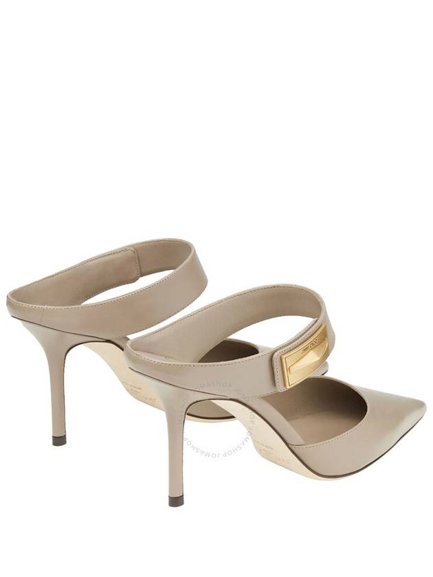 Jimmy Choo Taupe Nell 85 Calf Leather Mules, Brand Size 41 ( US Size 11 ) - JIMMY CHOO - BALAAN 2