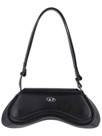 Play Logo Plaque Shoulder Bag Black - DIESEL - BALAAN 2