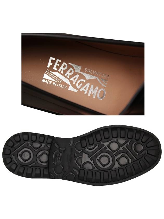 Gancini Ornament Moccasin Loafers Black - SALVATORE FERRAGAMO - BALAAN 4