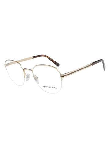 Eyewear Semi-Rimless Metal Eyeglasses Gold - BVLGARI - BALAAN 1