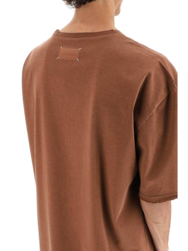 Men's Cotton Short Sleeve T-Shirt Brown - MAISON MARGIELA - BALAAN 4