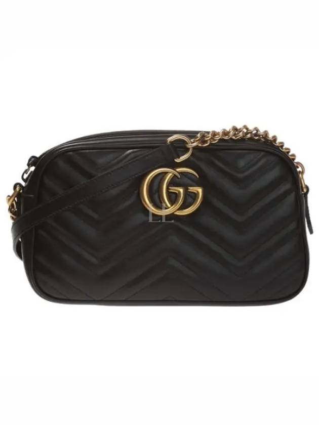 GG Marmont Matelasse Small Chain Shoulder Bag Black - GUCCI - BALAAN 2