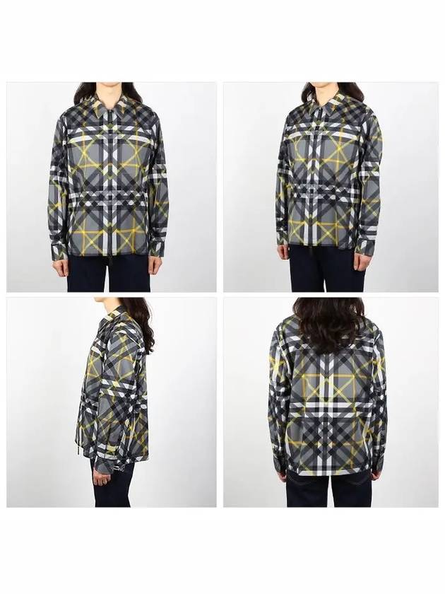 8063760 142324 B4564 Mix Check Zip-up Shirt - BURBERRY - BALAAN.