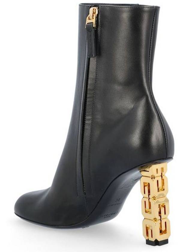 G Cube Leather Ankle Boots Black - GIVENCHY - BALAAN 4