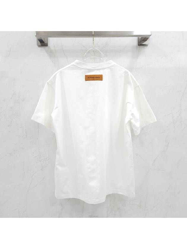 Lux You L LV embossed white short sleeve t shirt 1AA5E1 - LOUIS VUITTON - BALAAN 2