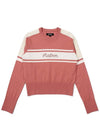 Color block signature knit PINK WOMAN - MALBON GOLF - BALAAN 1