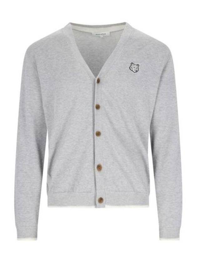 Bold Fox Head Cotton Cardigan Grey - MAISON KITSUNE - BALAAN 2