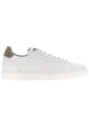 Logo Leather Low Top Sneakers White - BRUNELLO CUCINELLI - BALAAN 2