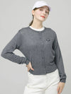 Doyou Know MC Women s High Gauge Mini Pearl Decoration Round Neck Cardigan Gray Knit DO6242KT10 1 - DOYOUKNOWMC GOLF WEAR - BALAAN 1