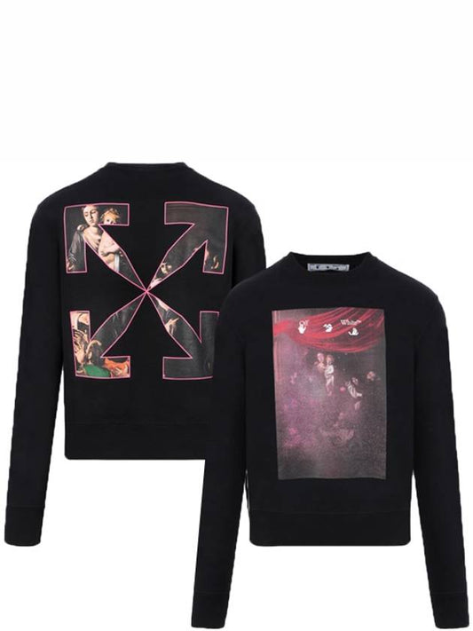 Men's Caravaggio Arrow Printing Sweatshirt Black - OFF WHITE - BALAAN 2