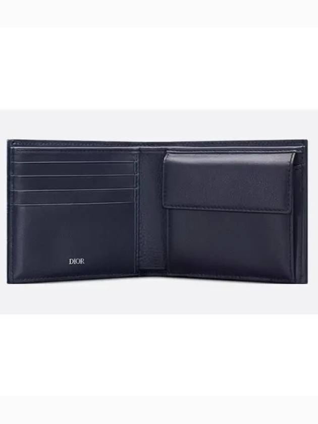 Oblique Saddle Compact Half Wallet Navy - DIOR - BALAAN 5