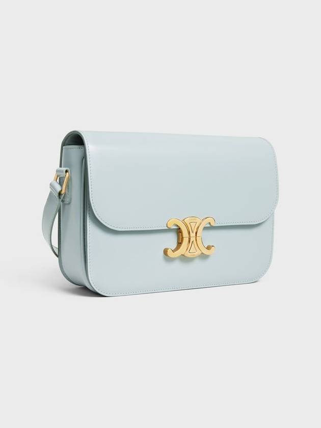 Classique Triomphe Shiny Calfskin Shoulder Bag Soft Blue - CELINE - BALAAN 3