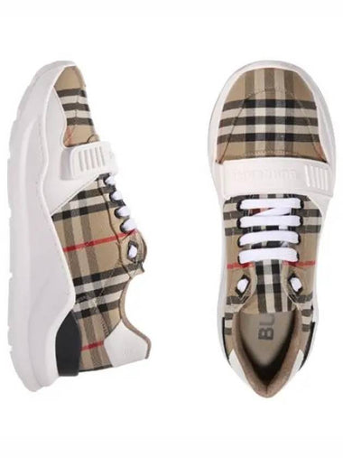 Check Suede Leather Sneakers - BURBERRY - BALAAN 1