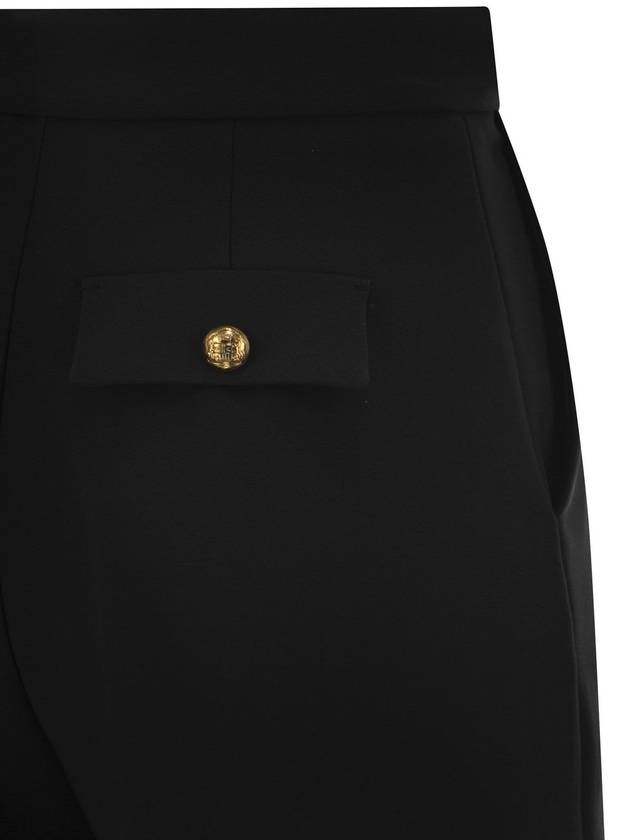 Crepe shorts with clamps and flaps - ELISABETTA FRANCHI - BALAAN 4