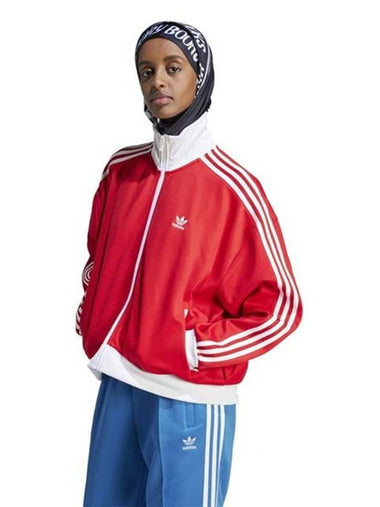 Jersey Track Jacket IK0431 Red WOMENS - ADIDAS - BALAAN 1