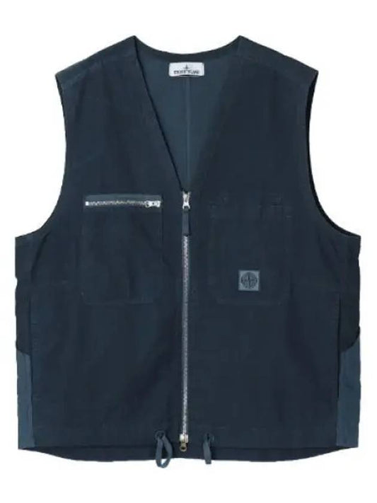 Cupro Cotton Logo Patch Vest Men s - STONE ISLAND - BALAAN 1