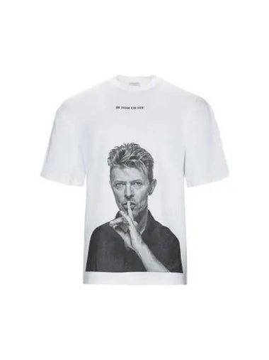 Men s David Bowie Silent White Short Sleeve T Shirt NUS19216 001 1156570 - IH NOM UH NIT - BALAAN 1