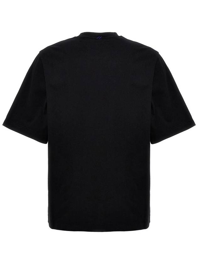 Equestrian Knight Patch Cotton Short Sleeve T-Shirt Black - BURBERRY - BALAAN 3