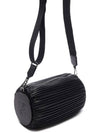 Pleated Leather Shoulder Bag Black - LOEWE - BALAAN 4