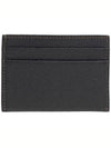 Grainy TB Logo Calfskin Card Wallet Black - BURBERRY - BALAAN 4