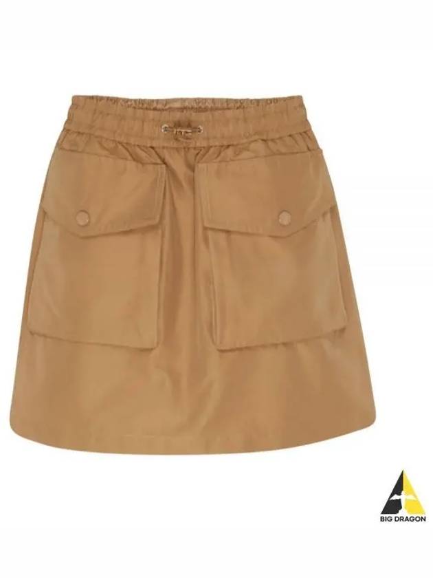 Drawstring Short A-line Skirt Beige - MONCLER - BALAAN 2