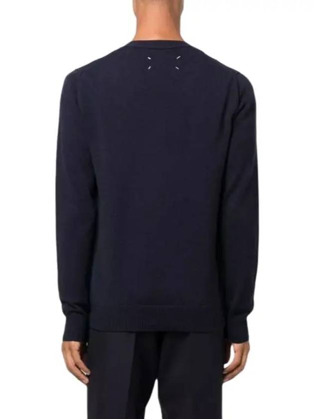 Cashmere Back Stitch Cardigan Navy - MAISON MARGIELA - BALAAN 5