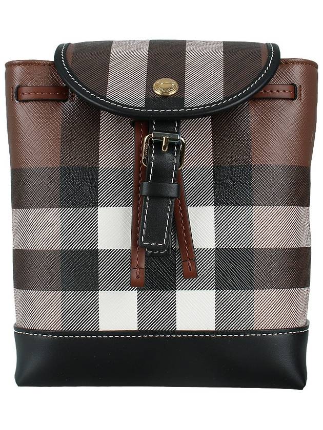 Check Mini Backpack Dark Brown - BURBERRY - BALAAN 2