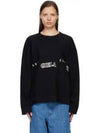 Cotton Band Logo Print Sweatshirt Black - MAISON MARGIELA - BALAAN 1