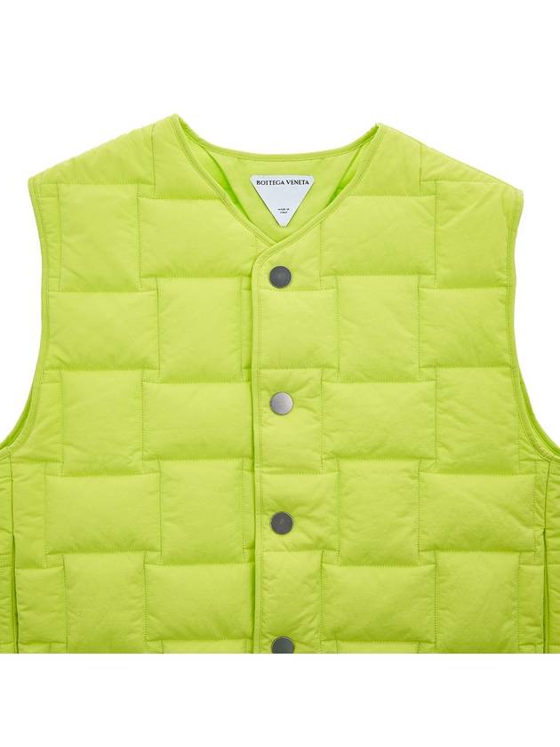 Women's Gillette Padded Vest Acid Kiwi - BOTTEGA VENETA - BALAAN.