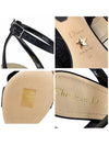 D-Way Embroidered Logo Sandals Heel Black - DIOR - BALAAN 9