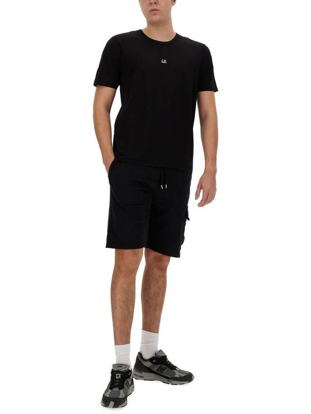 70/2 Mercerized Jersey Logo Short Sleeve T-Shirt Black - CP COMPANY - BALAAN 5