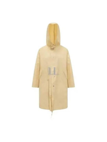 Back Logo Print Hooded Parka Yellow - JIL SANDER - BALAAN 2