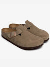 Boston Soft Footbed Suede Leather Sandals Taupe - BIRKENSTOCK - BALAAN 4