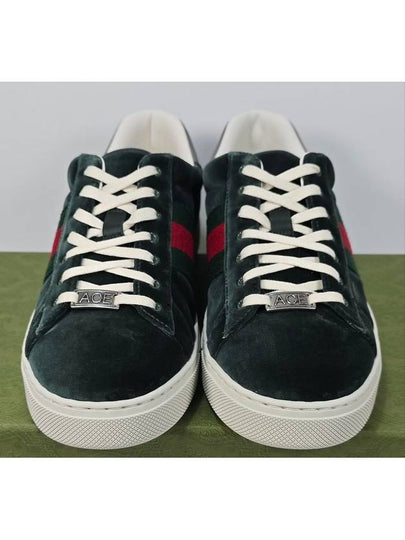 Web green velvet Ace sneakers 270 - GUCCI - BALAAN 2