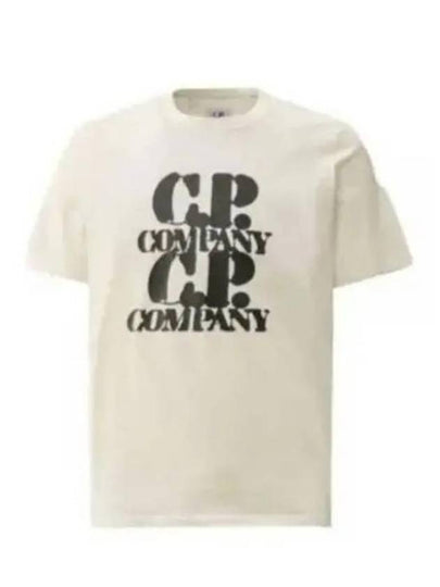 30/1 Jersey Graphic Short Sleeve T-Shirt Beige - CP COMPANY - BALAAN 2