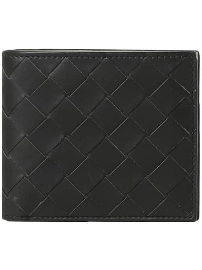 Intrecciato Leather Half Wallet Black - BOTTEGA VENETA - BALAAN 2