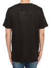 Karman Logo Print Linen Short Sleeve T-Shirt Black - ISABEL MARANT - BALAAN 4