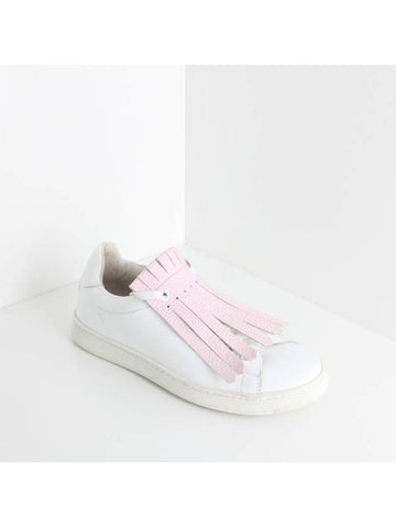 Women's Fringe Sneakers White Pink 10112DFR - JOSHUA SANDERS - BALAAN 1