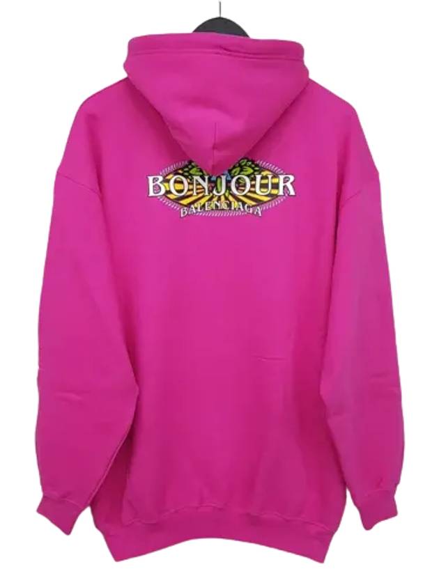 Bonjour Oversized Hoodie Pink - BALENCIAGA - BALAAN 2