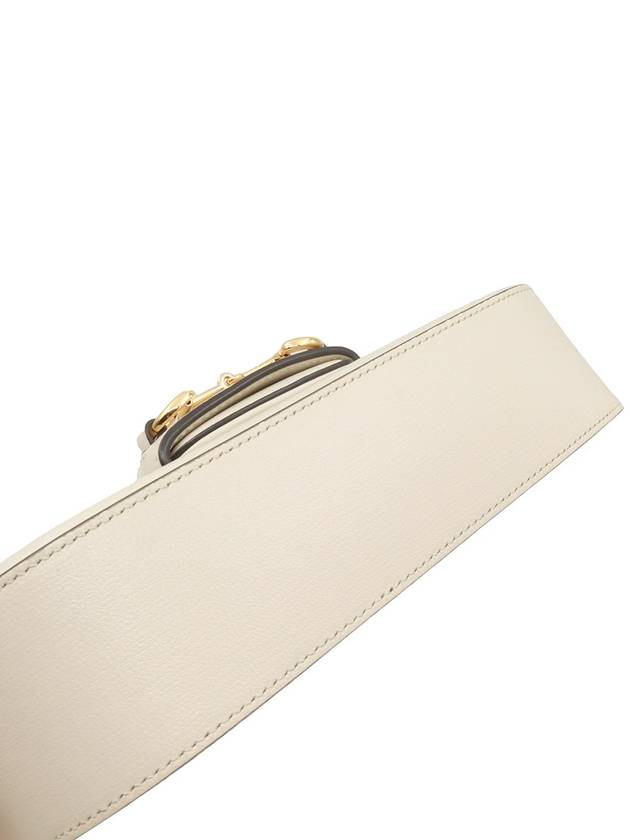 White Leather Horsebit 1955 Small 2WAY 735178 - GUCCI - BALAAN 4