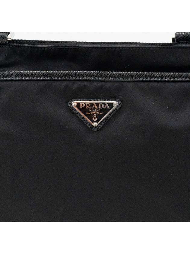 Triangle Logo Re-nylon Saffiano Leather Cross Bag Black - PRADA - BALAAN 5