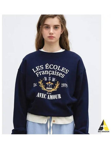 ECOLE ARTWORK SWEATSHIRT NAVY - BENSIMON - BALAAN 1