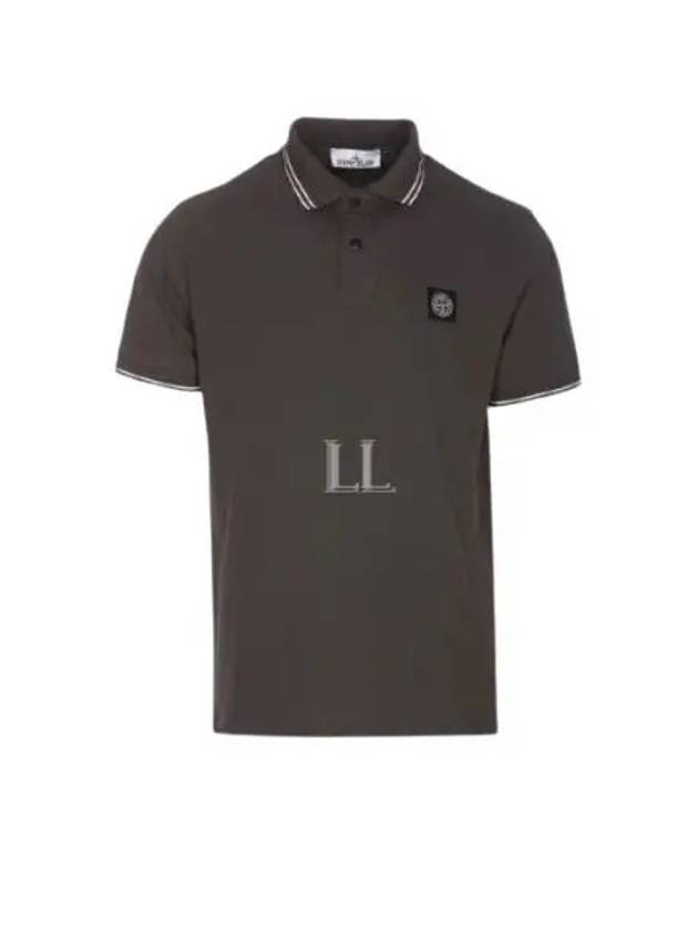 Stretch Cotton Pique Short Sleeve Polo Shirt Grey - STONE ISLAND - BALAAN 2