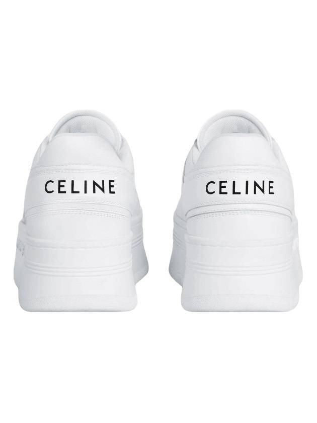 Wedge Outsole Block Low Top Sneakers Optic White - CELINE - BALAAN 6