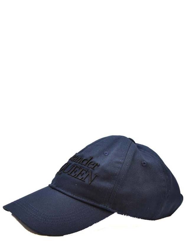 Signature Embroidered Logo Ball Cap Navy - ALEXANDER MCQUEEN - BALAAN 4