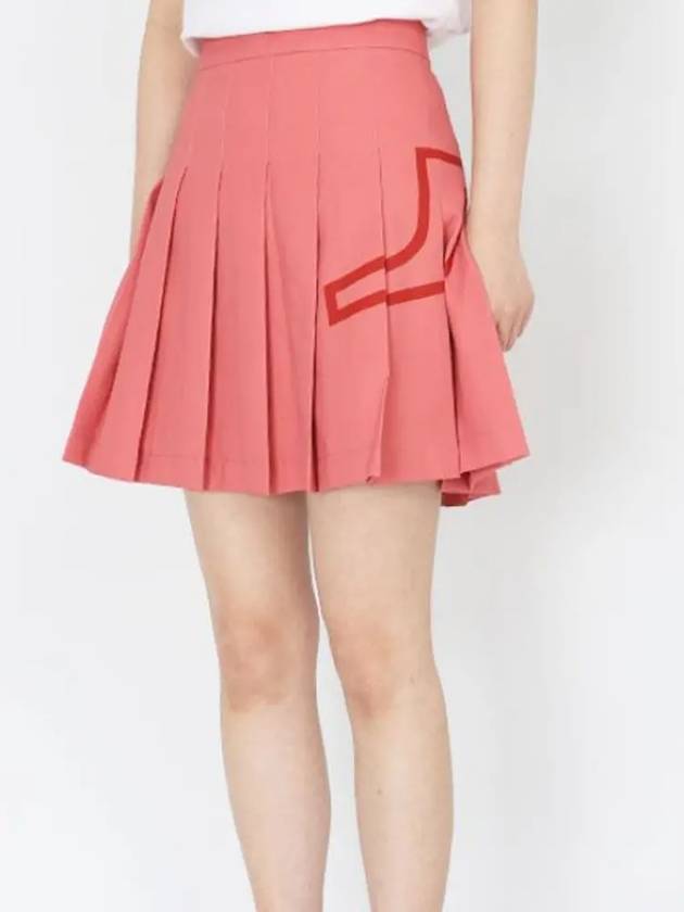 Women's Naomi Golf Pleated Skirt Faded Rose - J.LINDEBERG - BALAAN 4