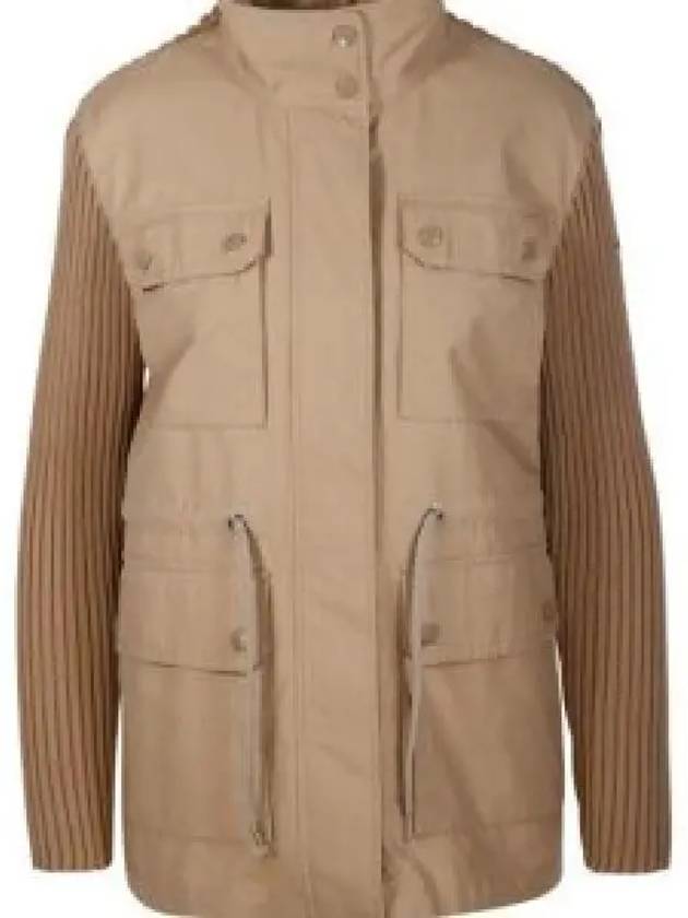 Patch Pocket Cotton Cardigan Light Beige - MONCLER - BALAAN 2