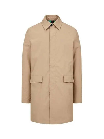 PS nylon hidden zip up coat beige - PAUL SMITH - BALAAN 1